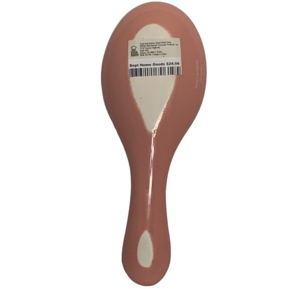 Disney Minnie Mouse Spoon Rest Ceramic Hello Sunshine NWT Mid Century Pink Coral - Picture 7 of 15